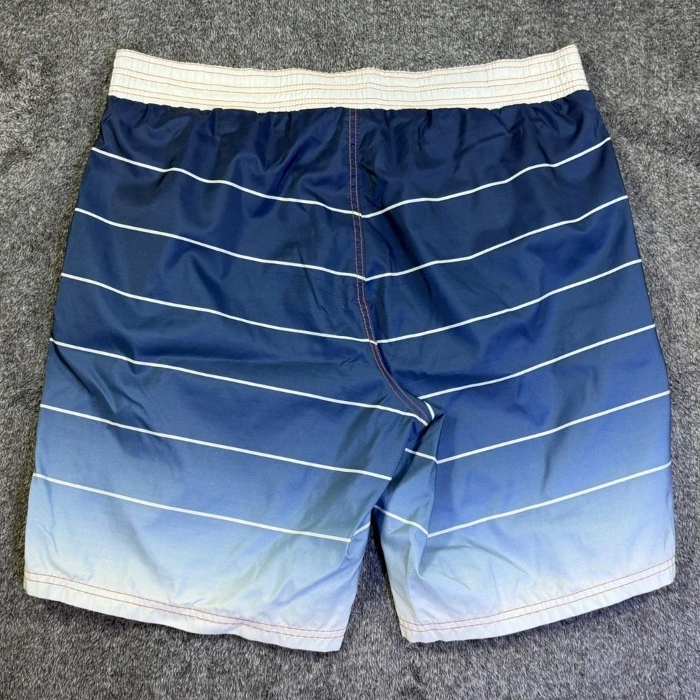 Chicago Bears‎ NFL Mens Board Shorts Blue Gradient Striped Swim Trunks XL